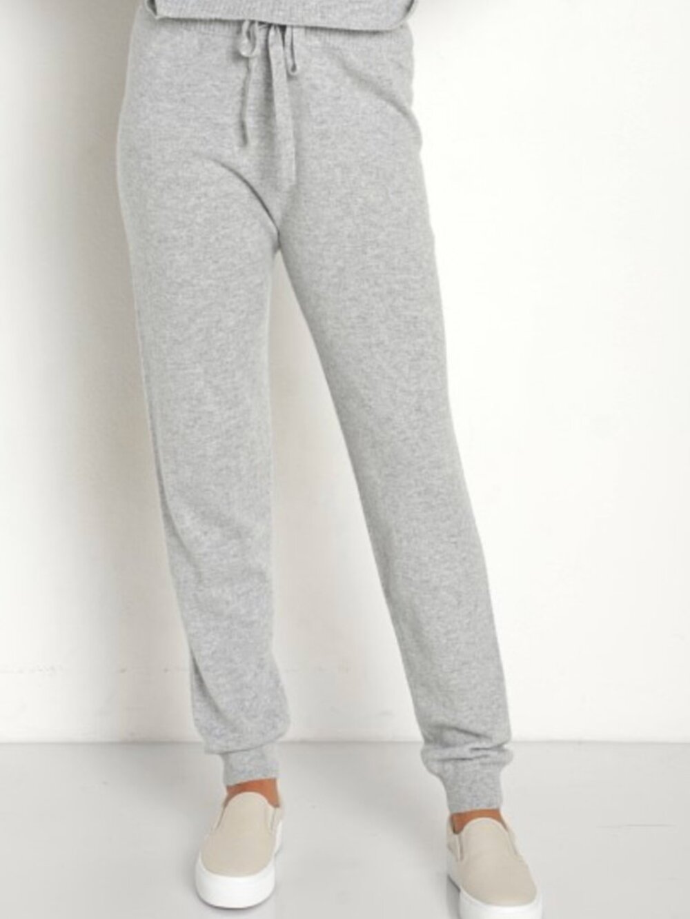 Bella Dahl Cashmere Wide Rib Jogger Heather Grey